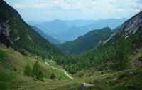 Coming down from Weissenbach Alm